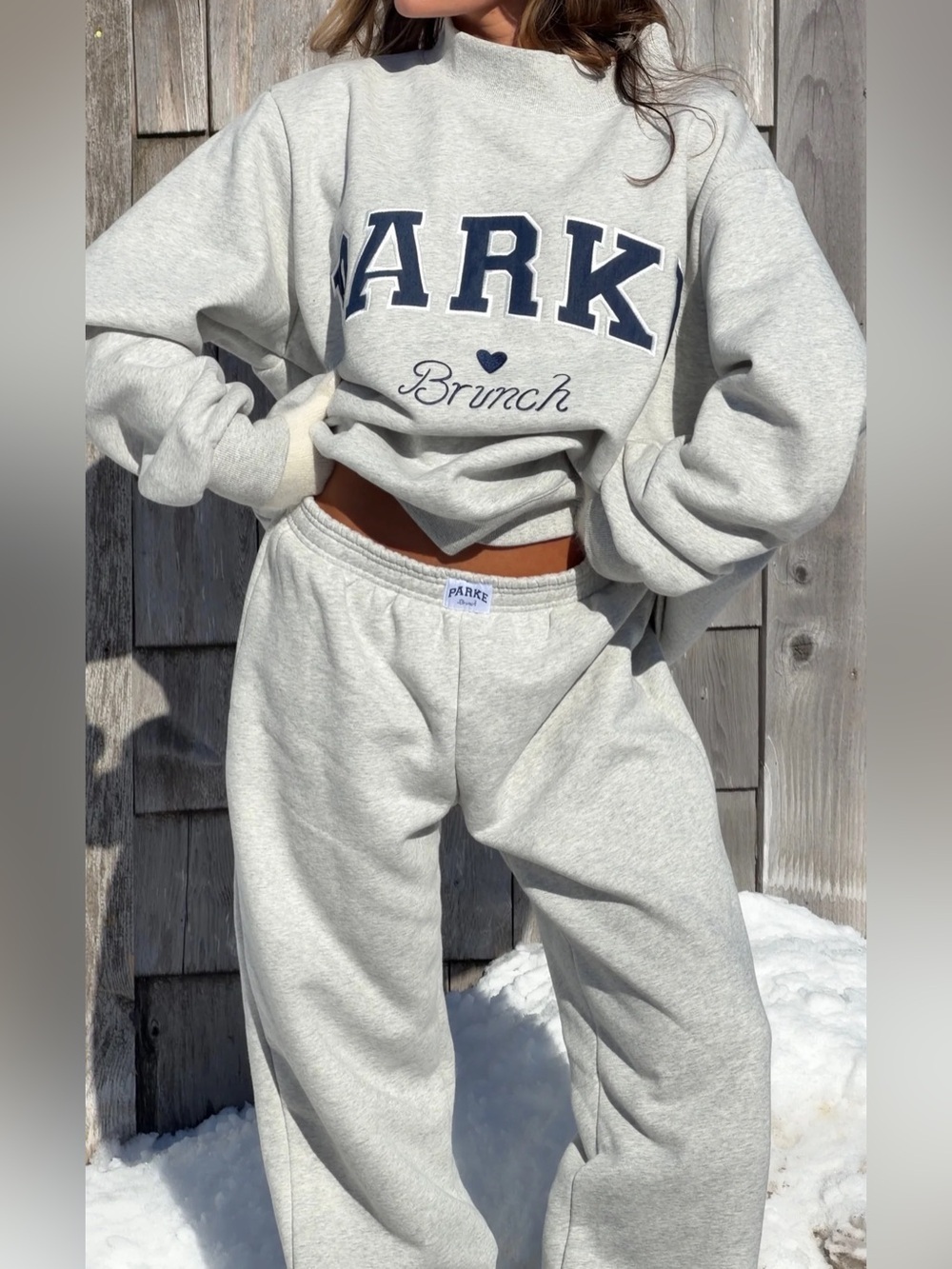 Parke Brunch Sweater and Sweatpants SET Heather Grey